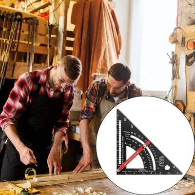 Aluminium Framing Square Adjustable Combination Square Carpentry Triangle Ruler - Image 1 of 4