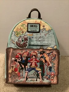 MINI MOCHILA LOUNGEFLY ONE PIECE LUFFY PANG MAP~ CON ETIQUETAS~ TOTALMENTE NUEVA - Imagen 1 de 7