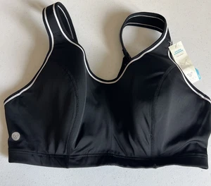Livi lane bryant high impact molded underwire sports bra black white 40D NWT - Picture 1 of 11