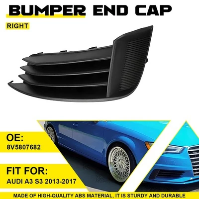 Right Side Front Bumper Fog Light Lamp Cover Grille ABS For Audi S3 A3 2013-2017 - Image 1 of 4
