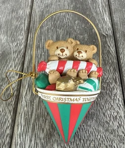 1993 American Greetings Forget Me Not 1st Christmas together Christmas Ornament - Picture 1 of 6
