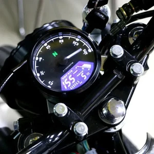 Motorcycle LCD KMH/MPH Digital Odometer Tachometer Speedometer Gauge - Foto 1 di 6