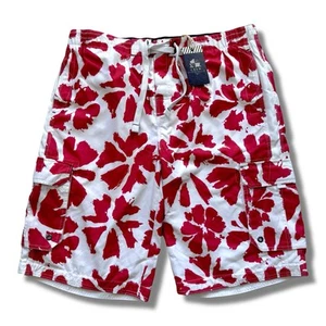 Crew Clothing Company White & Red Floral Summer Shorts - Men’s Size XXL BNWT - Picture 1 of 8
