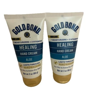 Crema de manos curativa Gold Bond con aloe, 3 oz - Humedad que dura paquete de 2 - Imagen 1 de 1