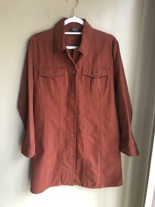 A.P.C Alpine Cotton-Canvas Minidress Brick Red Size: 36 - Picture 1 of 11