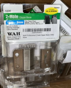 Hoja cortapelos Wahl de 2 agujeros #1006 repuesto para cortapelos/cortadoras - Imagen 1 de 1