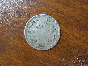 1865 3 Cent Nickel - Bild 1 von 2