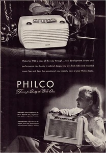 Print Ad Philco Radio 1946 Portable Full Page Large Magazine 10.5"x13.5" - Picture 1 of 1