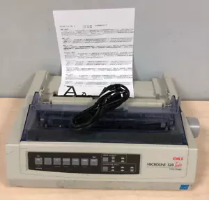 OKI Microline 320 Turbo 9 Pin Dot Impact Printer D22800A (MISSING PAPER HOLDER) - Picture 1 of 10