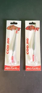 Two Gibbs Cod Jigs # 94 -2oz  NEW - Bild 1 von 3