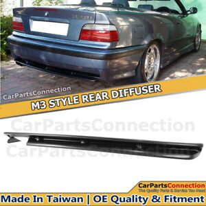 M3 Style Black Rear Bumper Diffuser For BMW 3-Series E36 92-98 Splitter Valance