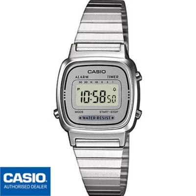 CASIO LA670WEA-7EF⎪LA670WEA-7⎪Original⎪Vintage MINI⎪Plateado⎪RETRO⎪Mujer - Imagen 1 de 4