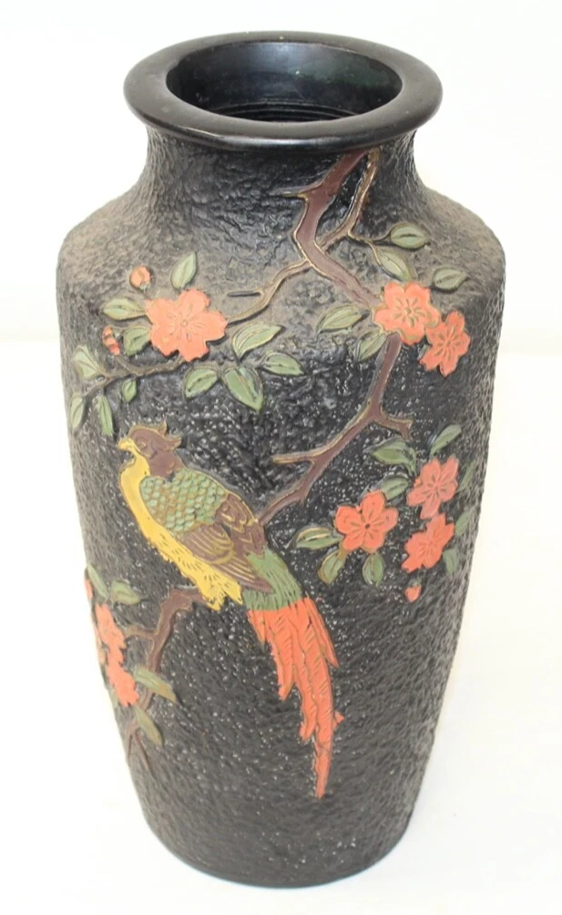 陶瓷黑色古董日本原创古董花瓶| eBay