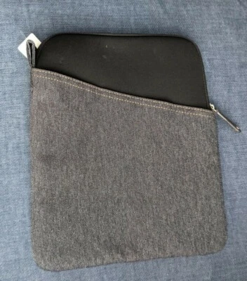 Denim tablet sleeve Crate & Barrel Mobility blue jean black iPad sleeve case New - Image 1 of 4