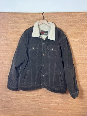 Jaqueta de Caminhoneiro Vintage OLD NAVY Sherpa Forrada Veludo Etiqueta XXL Roupa de Trabalho Retrô Y2K - Imagem 1 de 4