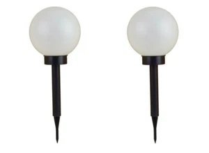 2er-Set LED-Solar-Kugelleuchte Kugellampe Leuchtkugel Solarlampe Lichtkugel - Bild 1 von 6