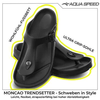 Aqua Speed MONACO Zehentrenner Damen und Herren Badesandalen Gr. 36-45