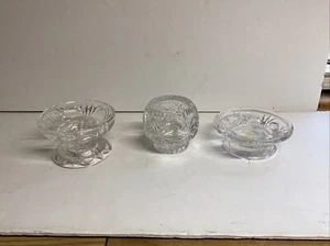 Vintage PARTYLITE #P7405 Salzburg Bleikristall 3 Stk. Stapelbarer Kerzenhalter - Bild 1 von 2