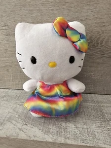Hello Kitty Ty Rainbow Dress Plush Stuffed Animal Toy Doll Sanrio Soft 6" - Picture 1 of 6
