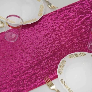 12" x 108" Sequined Sparkly TABLE RUNNER Wedding Party Catering Banquet Linens - Picture 1 of 144