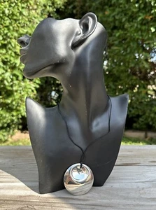 Tiffany & Co 925 Sterling Silver Elsa Peretti Disc 2" 50mm Pendant Necklace - Picture 1 of 6