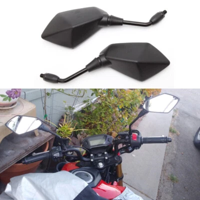 Espejos retrovisores laterales negros de vástago largo para motocicleta 2016 2017 2018 2019 Honda Grom 125 Foto 1 de 4