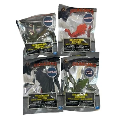 Cómo entrenar a tu dragón 2 mini figura de batalla lote de 4 juguetes DreamWorks nuevo sellado Foto 1 de 2