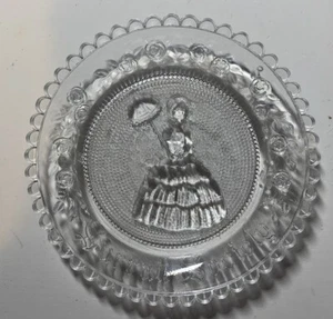 Pre-Owned Pairpoint Cup Plate Surratt Society Clear U540 - Picture 1 of 4