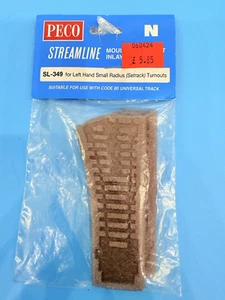 PECO 'N' SL-349 BALLAST INLAY FOR L/HAND SMALL RADIUS (SETRACK) TURNOUTS NEW ! - Picture 1 of 1