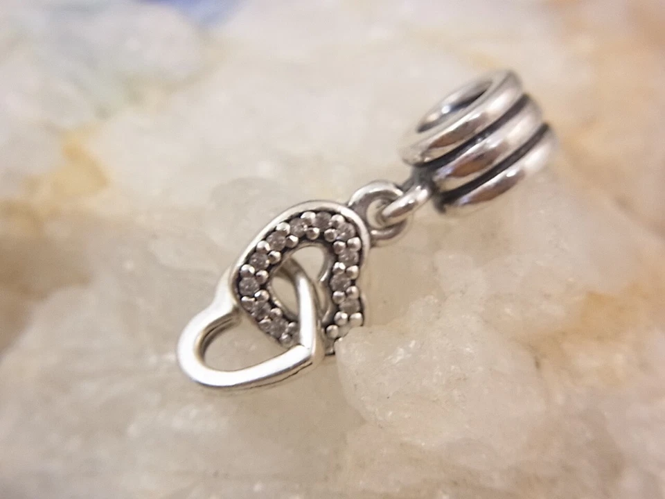 Pandora 791242CZ Herz Liebe Zirkonia Charm Anhänger 925 Sterling Silber - Bild 1 von 4