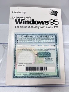 Introducing Windows 95 Certificate of Authenticity Manual - Picture 1 of 3