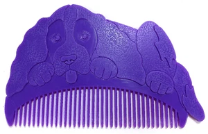 Vtg Lisa Frank Comb 1990's Purple Cocker Spaniel 5"L X 3"H EUC Me Decade - Picture 1 of 4