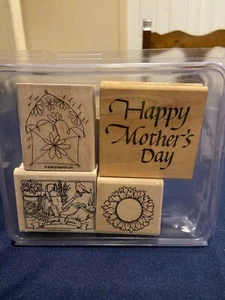 LOTE DE 4 SELLOS DE GOMA ESTAMPADOS SURTIDOS - Imagen 1 de 2