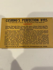 Vintage Cushing’s Perfection Dyes Granat - Bild 1 von 2