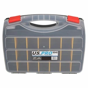 Estuche de almacenamiento de herramientas con 21 compartimentos ajustables organizador soporte de plástico - Imagen 1 de 3