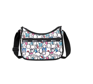 LeSportsac Playful Bunnies Classic Hobo Whimsical Bunnies Frolic/Play, Colorful - Picture 1 of 5
