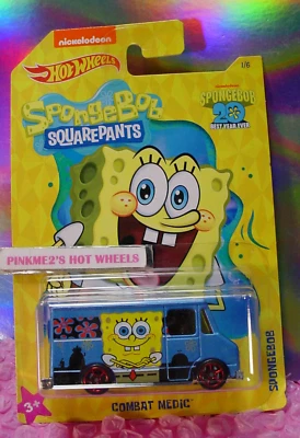 2019 Hot Wheels SpongeBob Squarepants COMBAT MEDIC 1/6✰blue✰nickelodeon 🧽20 - Image 1 of 2