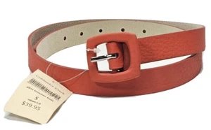 Coldwater Creek schmale Hose Ledergürtel, orange Größe S (fehlt 6-8) Neu mit Etikett - Bild 1 von 3