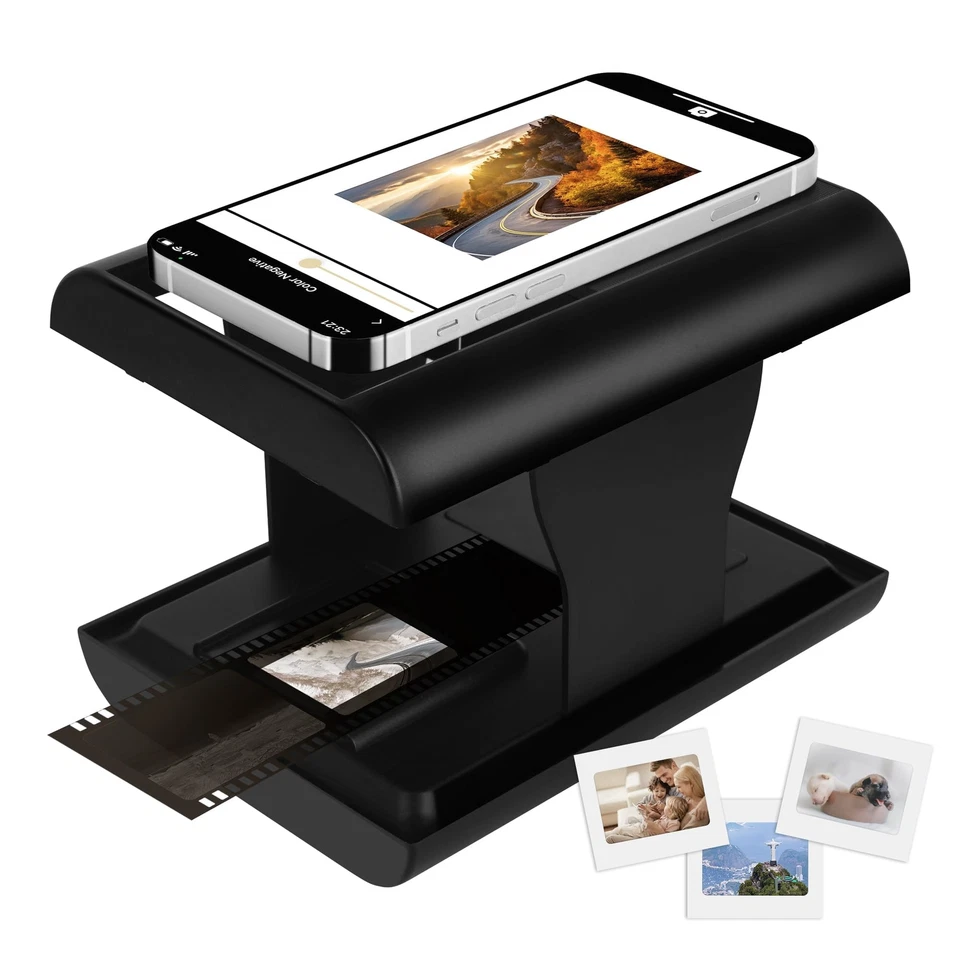 TCNEWCL Scanner de diapositives négatifs de 35 mm - Scanner de film mobile pour conve...