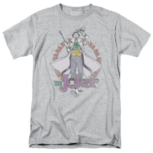 The Joker Maniacal T Shirt Mens Licensed DC Comics Tee Sport Gray - Picture 1 of 2