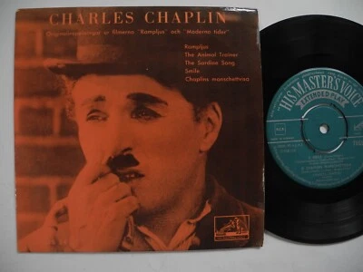 CHARLES CHAPLIN Limelight + Modern Times EP Smile + 4 45 7" 1957 Sweden VG+ - Image 1 of 2