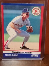 Wade Boggs Boston Red Sox 1991 Score Superstar #3 Baseball Card 