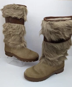 Overland Winterstiefel mit Fellbezug und Wollfutter Lederakzent - Größe 12 EU 43 - Bild 1 von 9