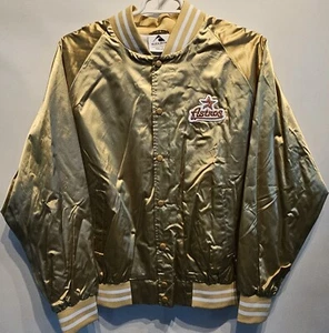 De Colección Houston Astros MLB Béisbol Satinado Snap Vatsity Letterman Chaqueta Equipo Hombres XL - Imagen 1 de 13