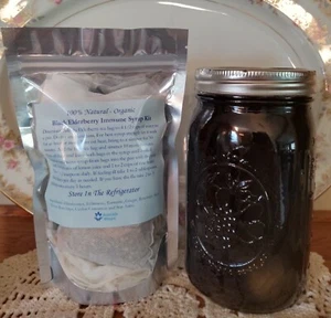 Elderberry Syrup Kit 32 ounce Immune Boosting 9 All Organic Herbs Allergies - Picture 1 of 6
