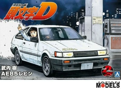 Initial D TOYOTA AE85 LEVIN Takeuchi Itsuki Aoshima 10 1/24 Model Kit New Nuovo - Immagine 1 di 2