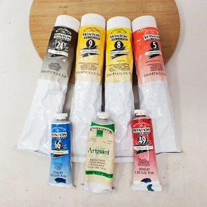Winsor & Newton Winton Ölfarbe 7 Stück 200 ml & 37 ml Schwarz Gelb Rot Blau - Bild 1 von 12