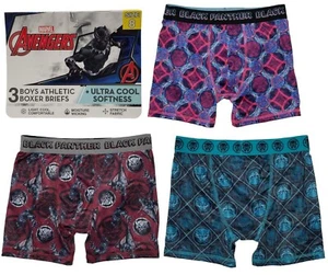 Marvel Black Panther 3Pc Ultra Cool Soft Athletic Boxer Briefs Boy Underwear(8) - Picture 1 of 11