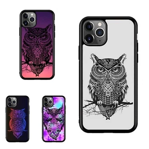 Whimsical Owl art Hard Case For Apple iPhone 12 13 14 15 16 Pro Max - Picture 1 of 25