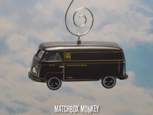 Volkswagen VW Panel Van Christmas Ornament UPS United Parcel Service Delivery - Picture 1 of 9